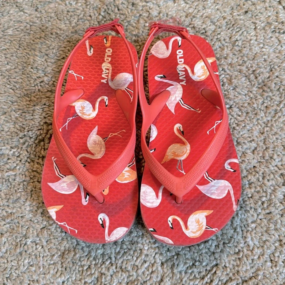 Flamingo 🦩 flip flops toddler size 9
